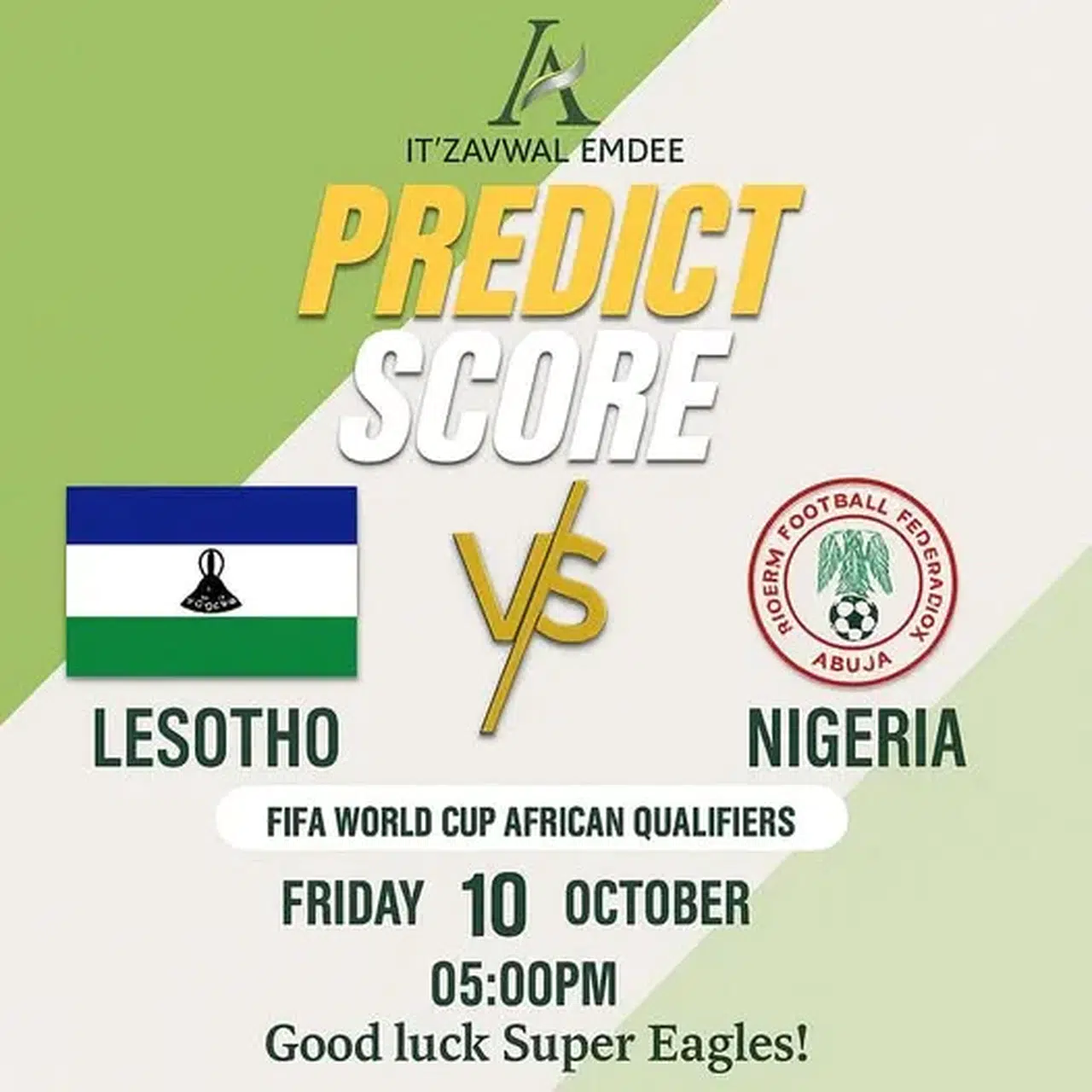 Lesotho ve Nijerya'nın Futbol Mücadelesinin Tarihi ve Saati Belli Oldu