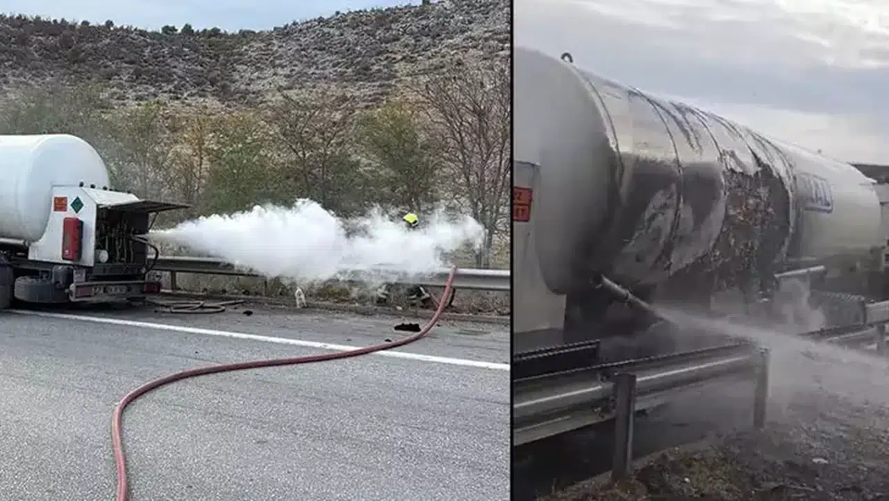 Pozantı'da Karbondioksit Taşıyan Tanker Yangını Kontrol Altına Alındı