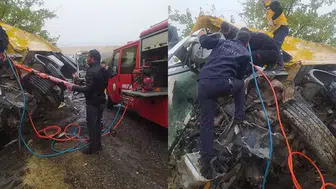 Kahta'da İki Kamyonun Çarpışması Sonucu Bir Kişi Hayatını Kaybetti