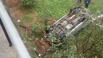 Pelitli TOKİ'de Fren Arızası Nedeniyle Araç Yüksekten Düştü