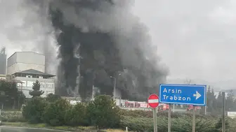 Arsin'de Fındık Fabrikasında Yangın: Ekipler Seferber Oldu