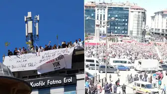 Rize'deki CHP Mitinginde Gergin Anlar: Pankart Açan Grup Panik Yarattı