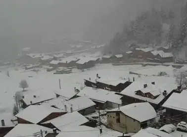 Uzungöl'de Kış Mevsimi Kar Yağışı ile Yeniden Canlandı!