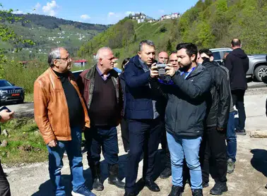 Trabzon'da Şiddetli Yağışlar Sonucu Heyelan Meydana Geldi