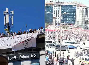 Rize'deki CHP Mitinginde Gergin Anlar: Pankart Açan Grup Panik Yarattı