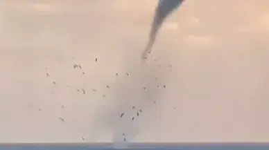 Zonguldak'ta Sabah Deniz Yüzeyinde İki Hortum Belirdi!