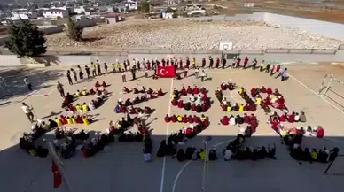 Gaziantep’te Öğrencilerden Gazze İçin Bedenleriyle Anlamlı Mesaj