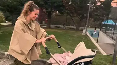 Burcu Biricik, Kızının Yüzünü Saklayarak Annelik Yolculuğunu Paylaştı!