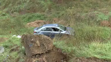 Beşiktaş'ta Yağmur Nedeniyle Kayganlaşan Yolda Kaza: Sürücü Yaralı