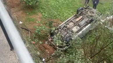 Pelitli TOKİ'de Fren Arızası Nedeniyle Araç Yüksekten Düştü