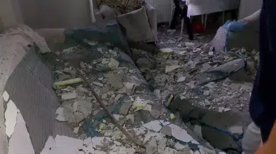Esenler'de Tavan Çöktü, Alev Ailesi Son Anda Kurtuldu!
