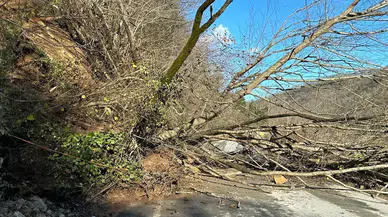 Trabzon'da Heyelan Sonrası Ulaşım Durdu, Çalışmalar Hızla Devam Ediyor