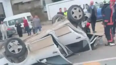 Trabzon'da Takla Atan Araçta Yaralılar Hastaneye Kaldırıldı