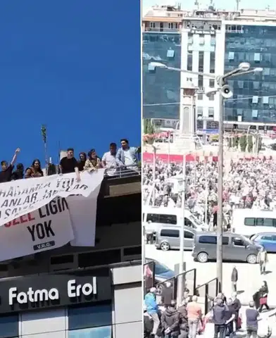 Rize'deki CHP Mitinginde Gergin Anlar: Pankart Açan Grup Panik Yarattı