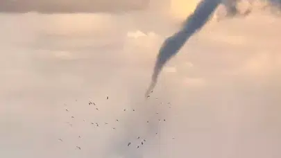 Zonguldak'ta Sabah Deniz Yüzeyinde İki Hortum Belirdi!