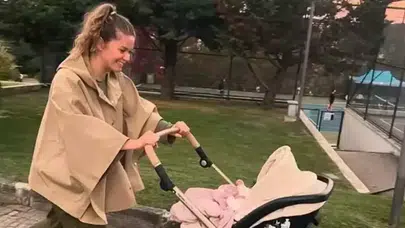 Burcu Biricik, Kızının Yüzünü Saklayarak Annelik Yolculuğunu Paylaştı!