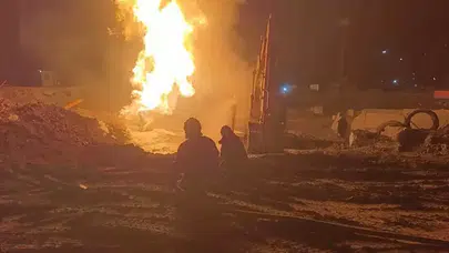 Defne'de Doğalgaz Borusu Patladı, İki İşçi Alevlerde Yaralandı