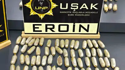 Uşak'ta Narkotik Operasyonu: 1.1 Kg Eroinle İki Şahıs Tutuklandı