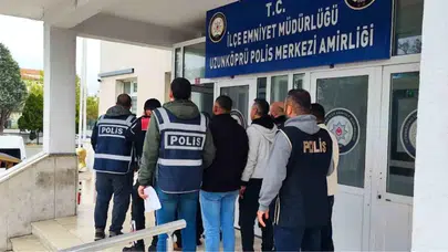 Uzunköprü'de Hapis Cezası Olan 5 Suçlu Operasyonla Yakalandı