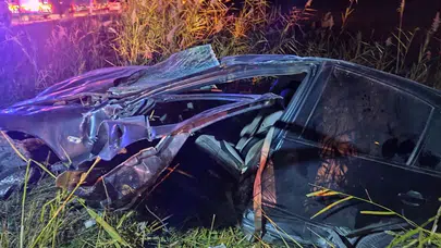 Sungurlu’da Feci Trafik Kazası: Araç Devrenerek Yolda Kaldı