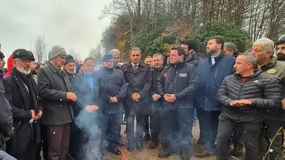 Yomra'da Maden Ocağına Karşı Mahalle Halkından Direniş Nöbeti
