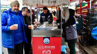 Ortahisar Belediyesi'nden Kışın Vatandaşlara Ücretsiz Sıcak Çorba