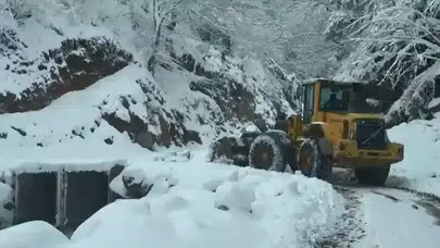 Trabzon'da Yoğun Kar Yağışı 24 Mahalle Yolunu Kapattı