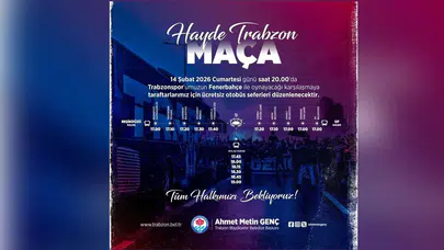 Trabzon'da Taraftara Ücretsiz Ulaşım ve Otopark Hizmeti!