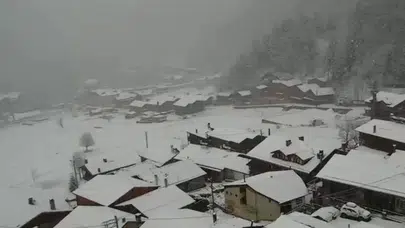 Uzungöl'de Kış Mevsimi Kar Yağışı ile Yeniden Canlandı!