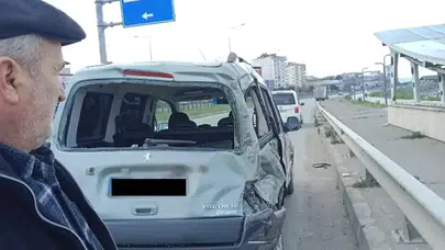 Arsin'de Meydana Gelen Trafik Kazasında Şans Eseri Yaralanma Olmadı