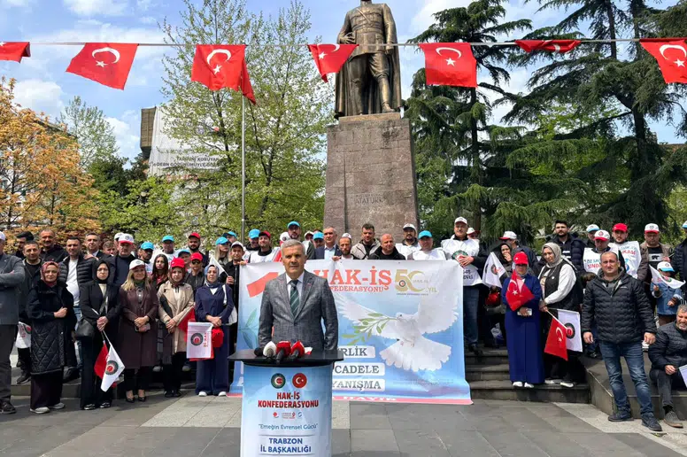 Trabzon'daki 1 Mayıs Kutlamalarında Aniden Durma Yaşandı!