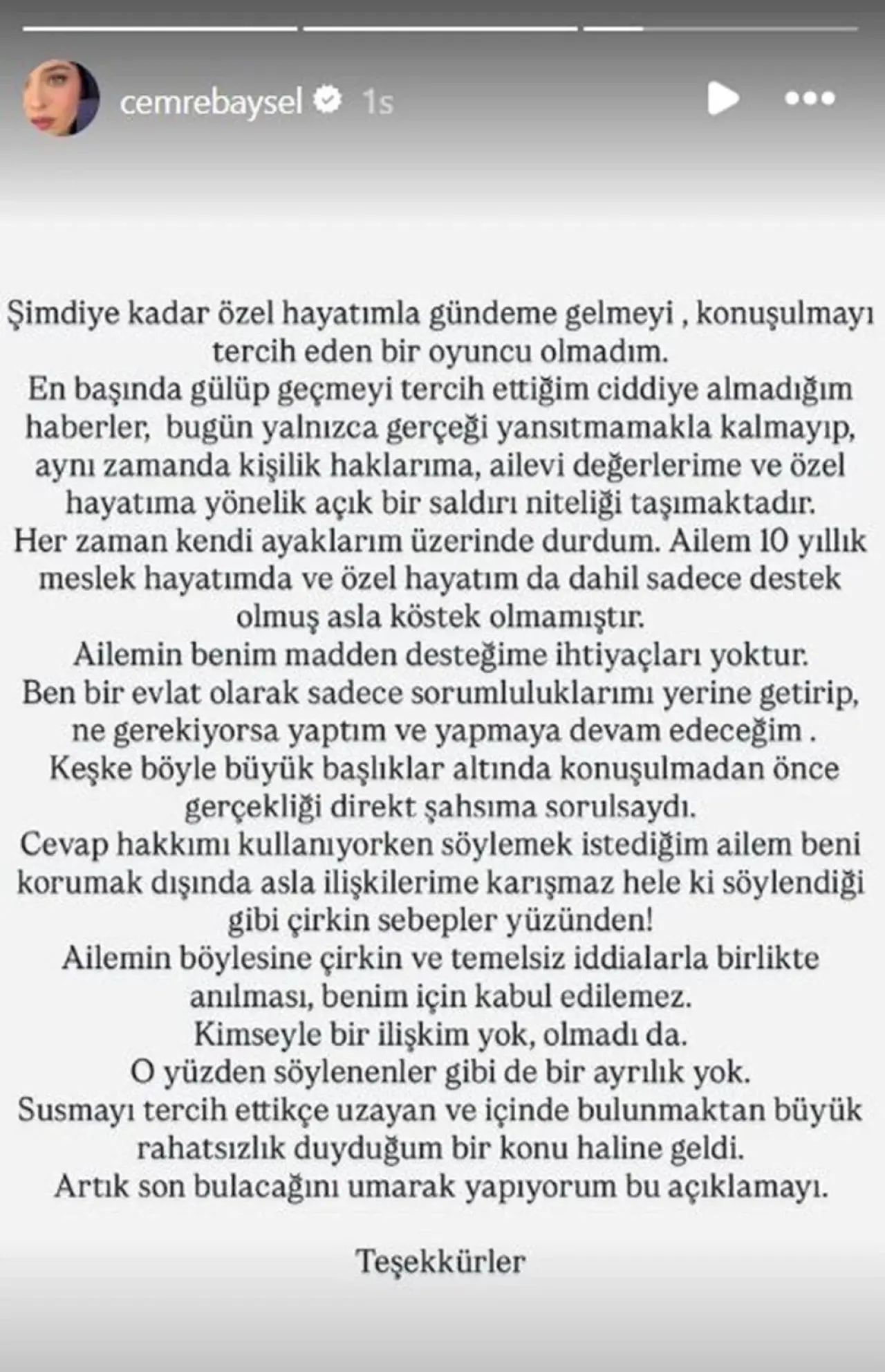 Cemre Baysel'den Aşk İddialarına Sert Yanıt: "Kimseyle İlişkim Yok" 5